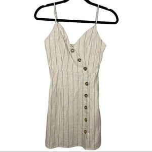 Leche Linen Blend Sleeveless Mini Dress Size Small